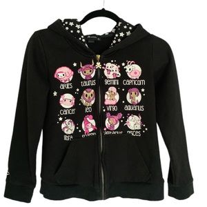 Tokidoki Horoscope Astrology Hooded Black Jacket